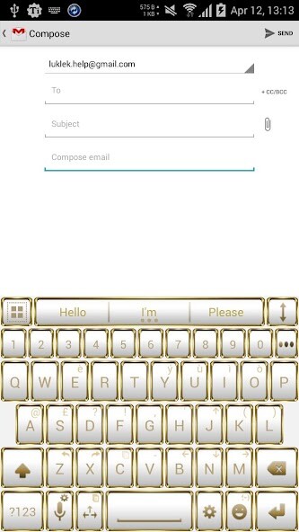 Run android online APK Theme for AI.type FrameW Gold from MyAndroid or emulate Theme for AI.type FrameW Gold using MyAndroid