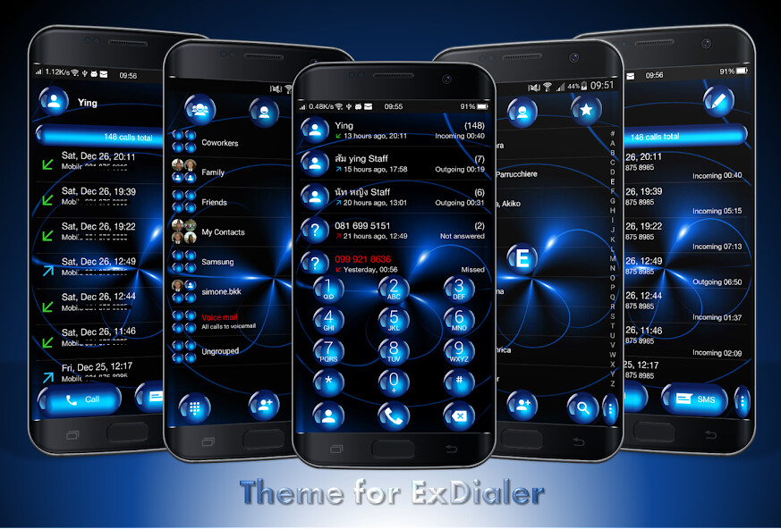 Run android online APK Theme for ExDialer Sphere Blue from MyAndroid or emulate Theme for ExDialer Sphere Blue using MyAndroid