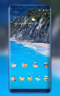 Emulate Android APK Theme for Poco F1 summer blue sea mountains Emulate Android APK Theme for Poco F1 summer blue sea mountains