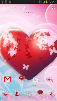 Emulate Android APK Theme Hearts for ADW Launcher