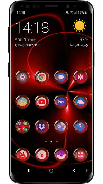 Run android online APK Theme Launcher - Spheres Red from MyAndroid or emulate Theme Launcher - Spheres Red using MyAndroid