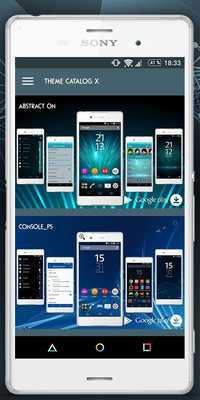 Emulate Android APK Themes Catalog X(Xperia Theme)