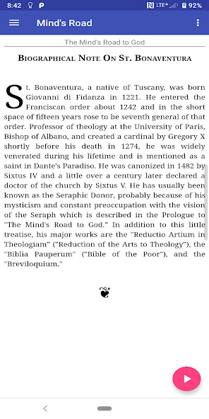 Run android online APK The Minds Road to God (St. Bonaventure) from MyAndroid or emulate The Minds Road to God (St. Bonaventure) using MyAndroid