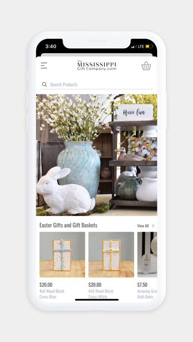 Emulate iPhone app The Mississippi Gift Company using MyAndroid