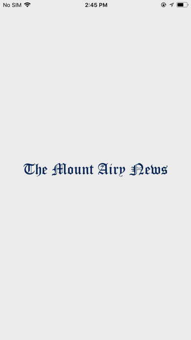 Emulate iPhone app The Mount Airy News using MyAndroid