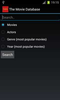 Emulate Android APK The Movie Database Search