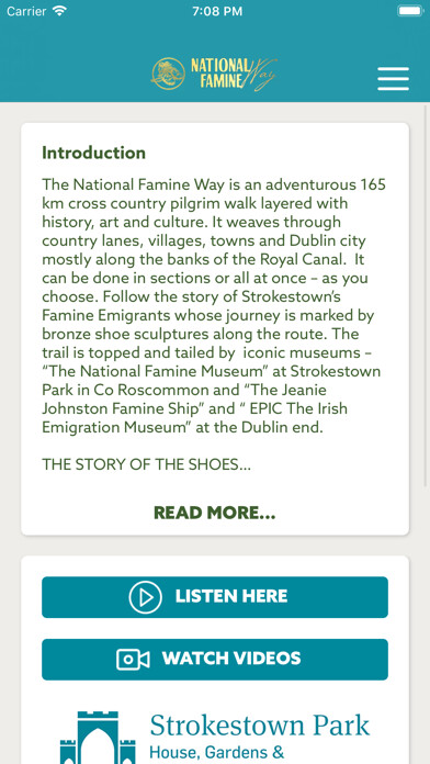 Emulate iPhone app The National Famine Way using MyAndroid Emulate iPhone app The National Famine Way using MyAndroid