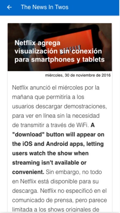 Emulate iPhone app The News In Twos using MyAndroid Emulate iPhone app The News In Twos using MyAndroid