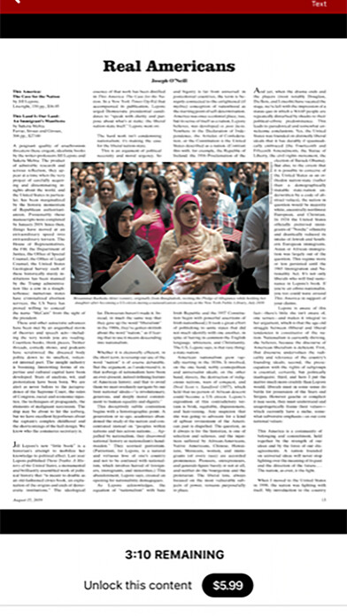 Emulate iPhone app The New York Review of Books using MyAndroid