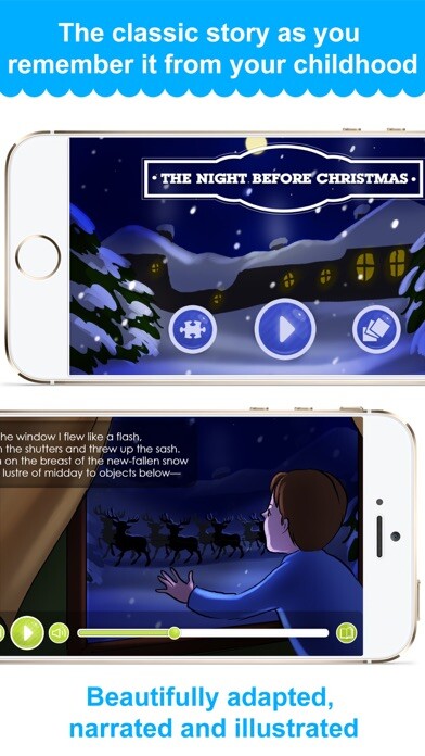 Emulate iPhone app The Night Before Christmas - Narrated classic fairy tales and stories for children using MyAndroid