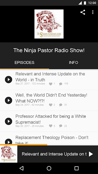 Run android online APK The Ninja Pastor Radio Show! from MyAndroid or emulate The Ninja Pastor Radio Show! using MyAndroid