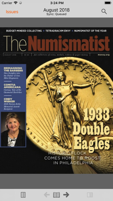 Emulate iPhone app The Numismatist Magazine using MyAndroid