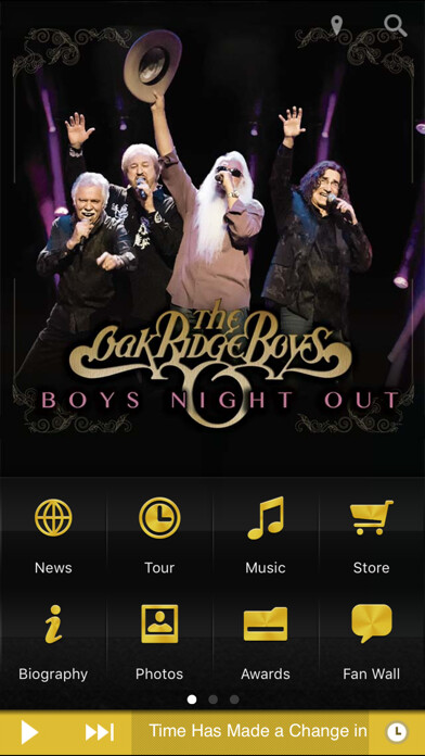 Emulate iPhone app The Oak Ridge Boys Official App using MyAndroid