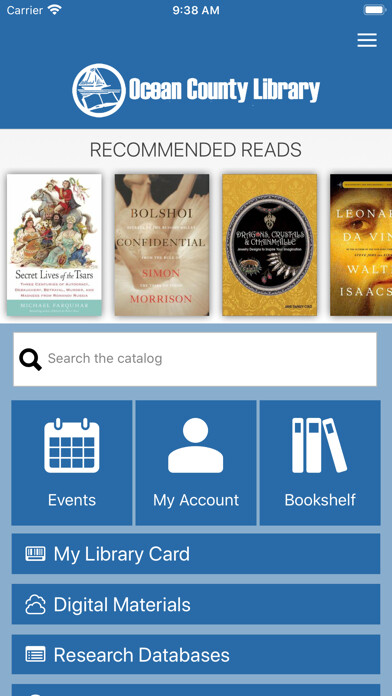 Emulate iPhone app The Ocean County Library using MyAndroid Emulate iPhone app The Ocean County Library using MyAndroid