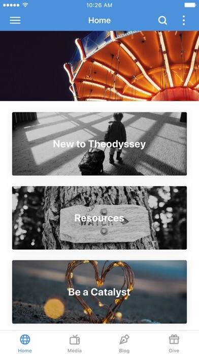 Emulate iPhone app Theodyssey: Spiritual Journey using MyAndroid