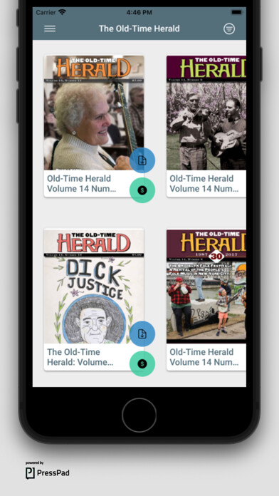 Emulate iPhone app The Old-Time Herald using MyAndroid