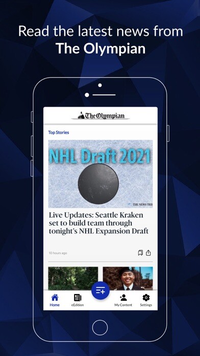 Emulate iPhone app The Olympian News using MyAndroid