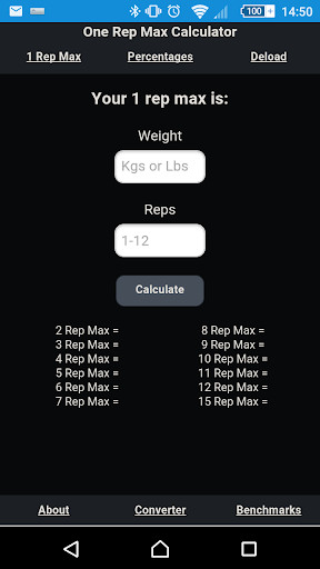 Emulate Android APK The One Rep Max Calculator Emulate Android APK The One Rep Max Calculator