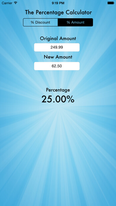 Emulate iPhone app The Percentage Calculator (Discount Calculator) using MyAndroid Emulate iPhone app The Percentage Calculator (Discount Calculator) using MyAndroid