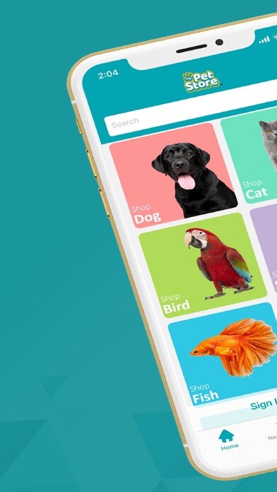 Emulate iPhone app The Pet Store using MyAndroid