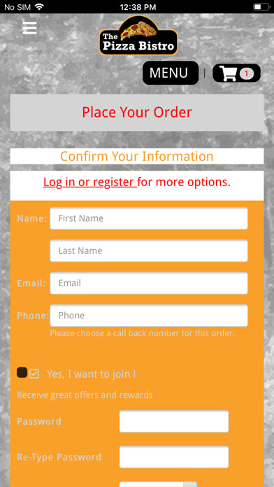 Emulate iPhone app The Pizza Bistro TX using MyAndroid Emulate iPhone app The Pizza Bistro TX using MyAndroid