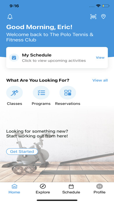 Emulate iPhone app The Polo Tennis & Fitness Club using MyAndroid