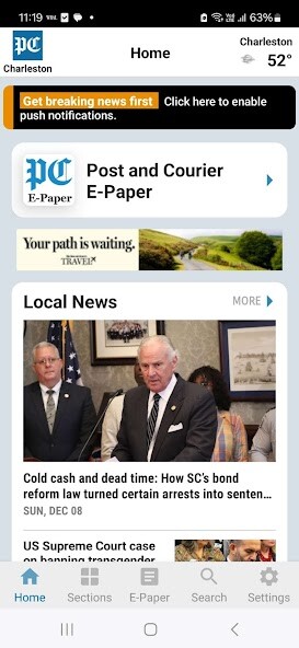 Emulate iPhone app The Post and Courier using MyAndroid Emulate iPhone app The Post and Courier using MyAndroid
