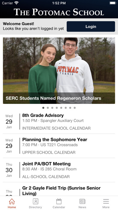 Emulate iPhone app The Potomac School using MyAndroid Emulate iPhone app The Potomac School using MyAndroid