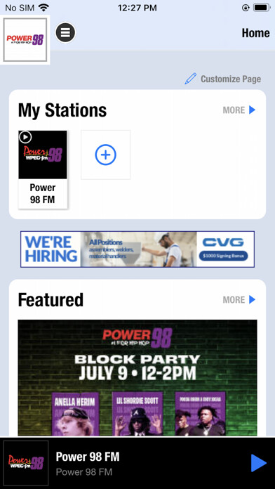 Emulate iPhone app The Power 98 using MyAndroid Emulate iPhone app The Power 98 using MyAndroid