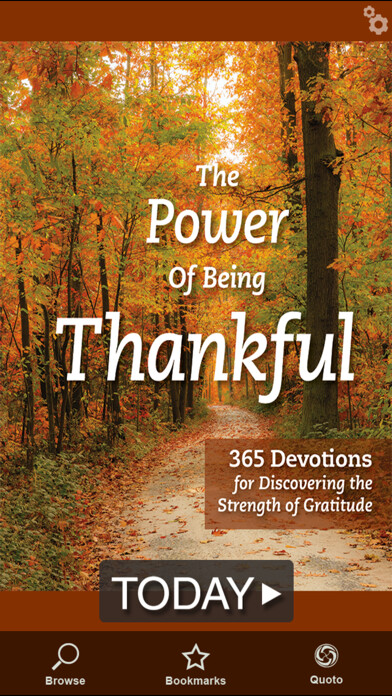 Emulate iPhone app The Power of Being Thankful using MyAndroid