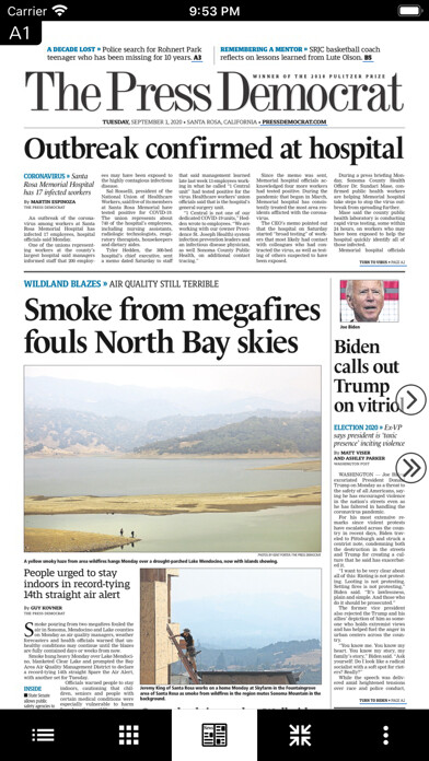 Emulate iPhone app The Press Democrat eEdition using MyAndroid