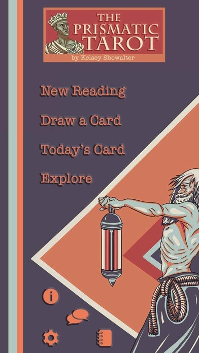 Emulate iPhone app The Prismatic Tarot using MyAndroid