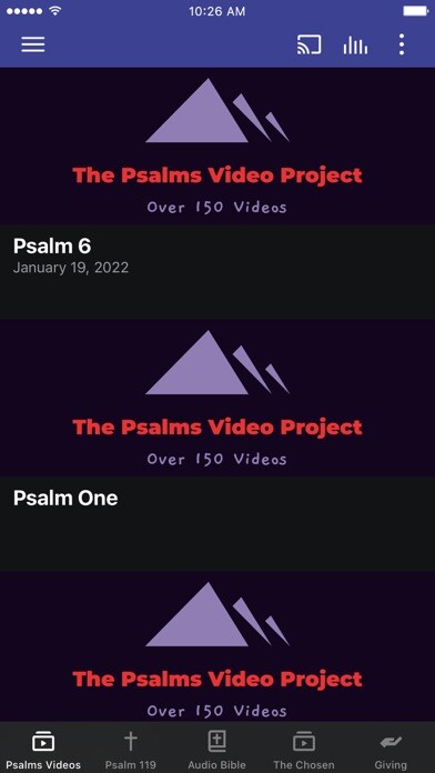 Emulate iPhone app The Psalms Video Project using MyAndroid Emulate iPhone app The Psalms Video Project using MyAndroid