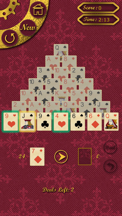 Emulate iPhone app The Pyramid Solitaire using MyAndroid Emulate iPhone app The Pyramid Solitaire using MyAndroid
