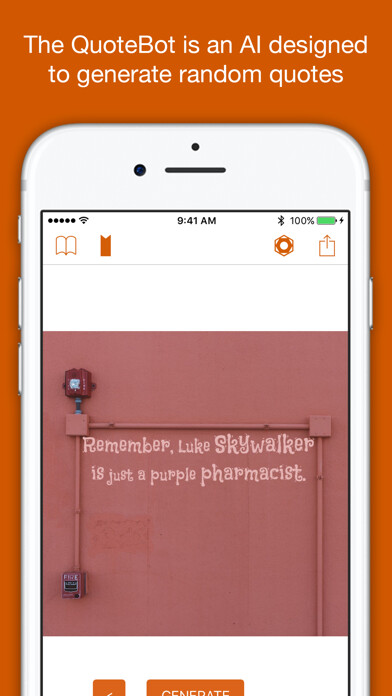 Emulate iPhone app The QuoteBot using MyAndroid
