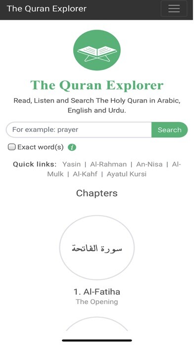 Emulate iPhone app The Quran Explorer using MyAndroid Emulate iPhone app The Quran Explorer using MyAndroid