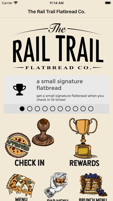 Emulate iPhone app The Rail Trail Flatbread Co. using MyAndroid Emulate iPhone app The Rail Trail Flatbread Co. using MyAndroid