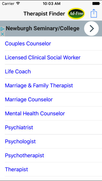 Emulate iPhone app Therapist, Psychologist and Psychiatrist Finder using MyAndroid Emulate iPhone app Therapist, Psychologist and Psychiatrist Finder using MyAndroid