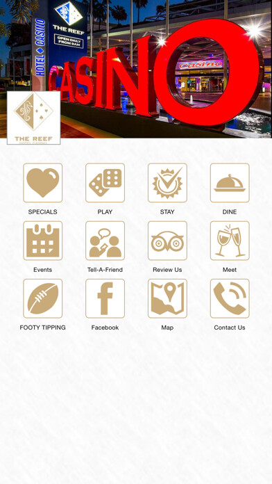 Emulate iPhone app The Reef Hotel Casino using MyAndroid