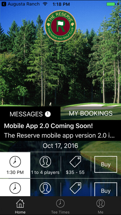 Emulate iPhone app The Reserve Golf Tee Times using MyAndroid Emulate iPhone app The Reserve Golf Tee Times using MyAndroid