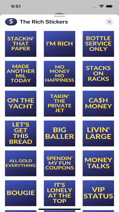 Emulate iPhone app The Rich Stickers using MyAndroid