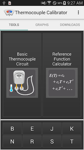 Emulate Android APK Thermocouple Calibrator