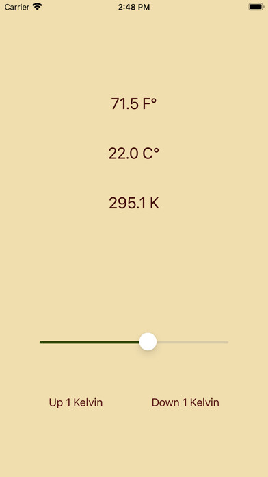 Emulate iPhone app ThermoSlide using MyAndroid
