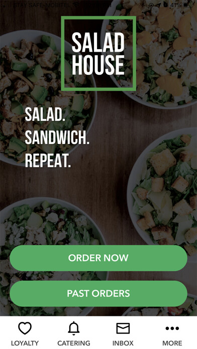 Emulate iPhone app The Salad House using MyAndroid