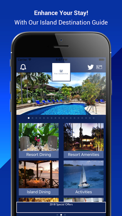 Emulate iPhone app The Sandpiper Hotel using MyAndroid