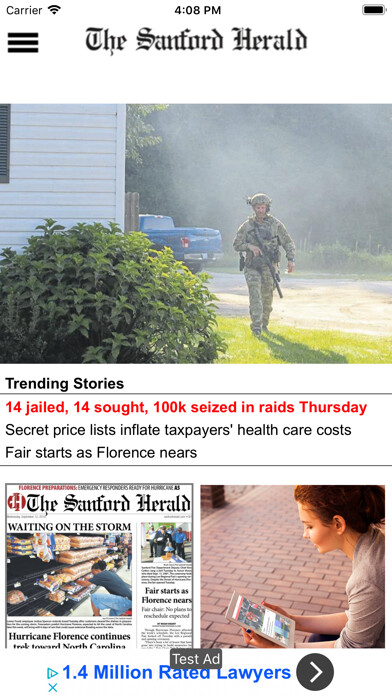 Emulate iPhone app The Sanford Herald using MyAndroid Emulate iPhone app The Sanford Herald using MyAndroid