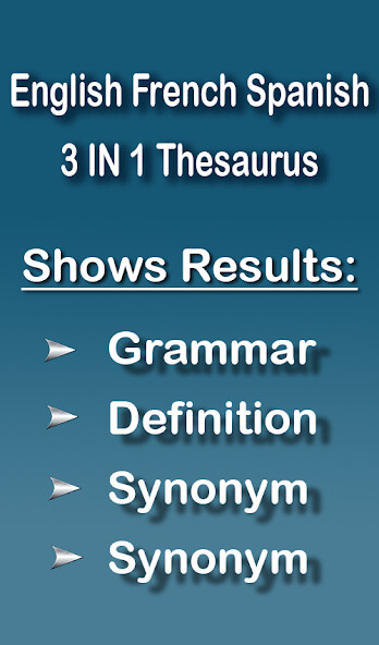 Run android online APK Thesaurus English French Spanish from MyAndroid or emulate Thesaurus English French Spanish using MyAndroid Run android online APK Thesaurus English French Spanish from MyAndroid or emulate Thesaurus English French Spanish using MyAndroid