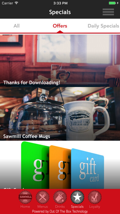 Emulate iPhone app The Sawmill Inn using MyAndroid Emulate iPhone app The Sawmill Inn using MyAndroid
