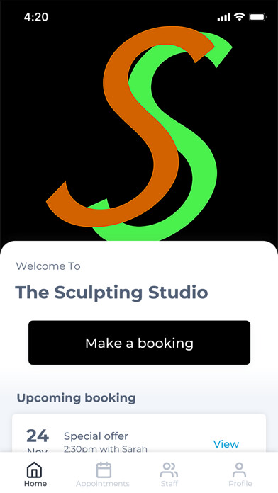 Emulate iPhone app The Sculpting Studio using MyAndroid