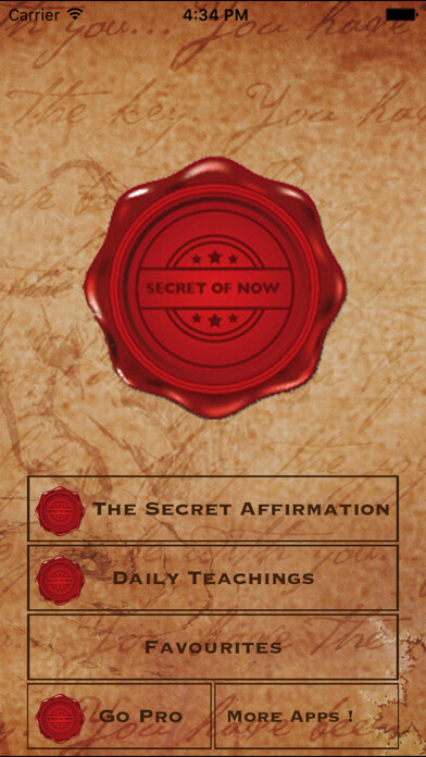 Emulate iPhone app The Secret Affirmations to Money Letgo & Teachings using MyAndroid